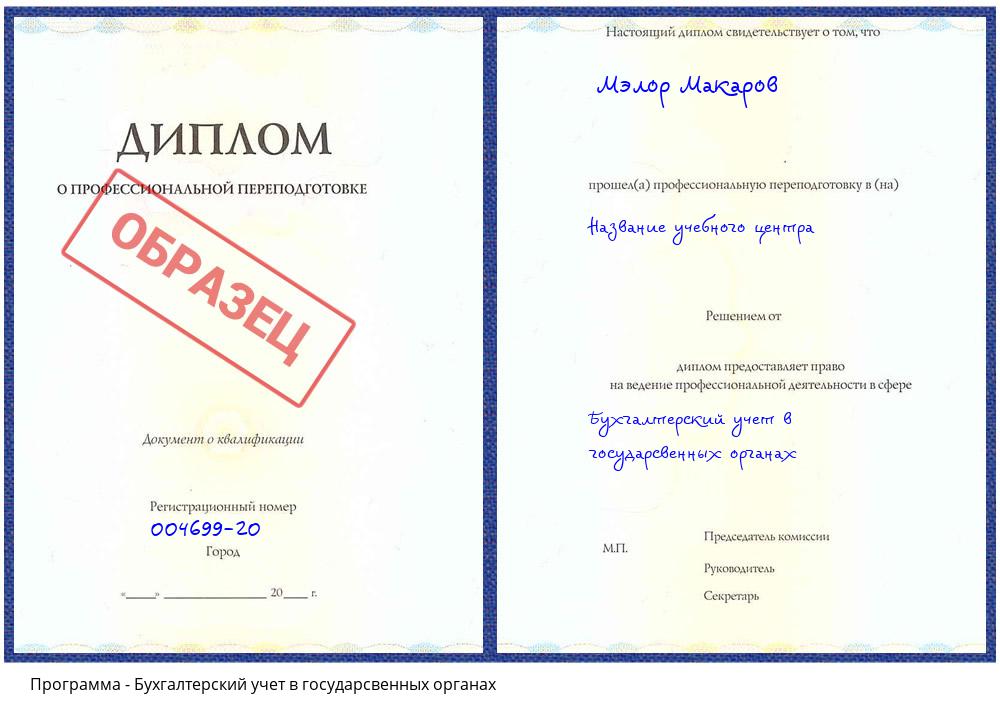 Бухгалтерский учет в государсвенных органах Североморск